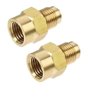 Brass Gas Fitting 1/2" Flare Male to 1/4" Female NPT Leak-Resistant Fire Pit Hose <strong>Adapter</strong> for <strong>Propane</strong> Natural Gas - Product Image 2