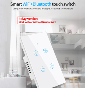 LangYeao madde abd AU 1/2/3/4 Gang akıllı dokunmatik duvar ışık anahtarı Alexa ve Google ev madde anahtarı ile nötr tel ile çalışmak - Product Image 5