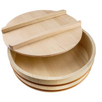 Bol de riz à sushi en bois de haute qualité Hangiri Sushi Oke Sushi bol de mélange de riz avec couvercle pour restaurant