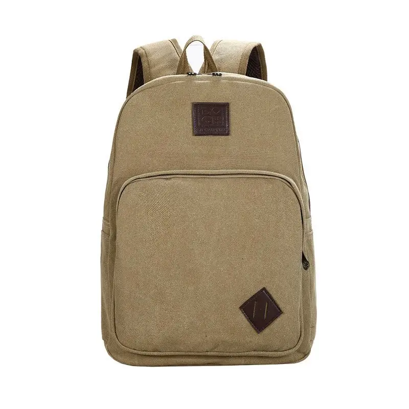 Canvas Laptop Backpack, Waterproof School College Backpack Travel Computer Bag for Men Women