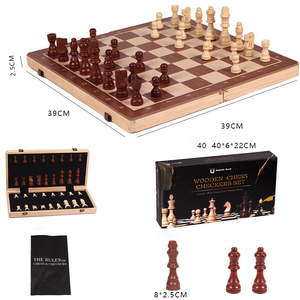 Beifa BFPT-1 bán chạy nhất bán buôn truyền thống trò chơi với bảng gấp chất lượng cao bằng gỗ Cờ Vua Trò chơi thiết lập - Product Image 4