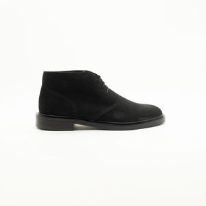 Botas de desierto de ante negro minimalistas para hombre-Diseño elegante con suela ligera-Sofisticación sin esfuerzo para el uso diario - Product Image 1