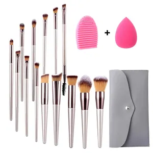 Wholesale New arrive stock RubyFace Cosmetic tools Evergreen 13pcs professional makeup Brush set