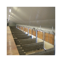 Gallinero Galvanizado Económico, Nave de Acero de Techo Transparente para Cría de Ganado