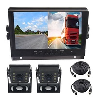Aosi-écran petit moniteur DVR pour voiture, 9 pouces, TFT LCD, entrée vidéo 2 pour AHD720P, vue avant et arrière, 8 caméras LED