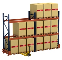 Rayonnages à poutres robustes pour palettes, capacité de charge 1000-3500 kg/niveau, rayonnages de stockage, rayonnages empilables, étagères