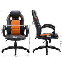 Fauteuil de bureau Guanfu moderne en cuir, dossier haut, réglable en hauteur, respirant, garantie 1 an, modèle AM008