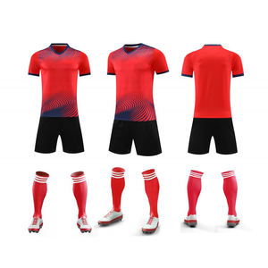 Изготовленный на заказ комплект из дышащего футбольного трикотажа, персонализированная футболка с принтом имени, Униформа с сублимационной технологией - Product Image 6