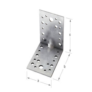 دعامات جدارية معدنية على شكل حرف L مطلية بالزنك بسماكة 2 مم بأحجام مختلفة لدعم الرفوف في البناء - Product Image 5