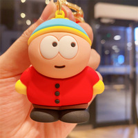 Porte-clés en caoutchouc, figurine de dessin animé, sangle en silicone, porte-clés Chibi, pendentif de sac, vinyle, vente en gros, personnalisé, OEM, ODM
