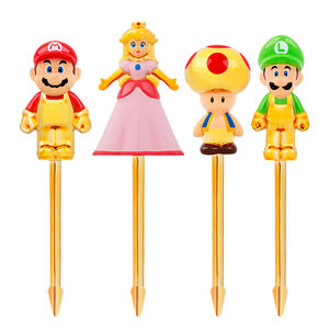 Dessin animé princesse mignon brochette Bento Tenedores enfants forme fruits résine gâteau décoration plastique nourriture choisir petite fête manger - Product Image 4