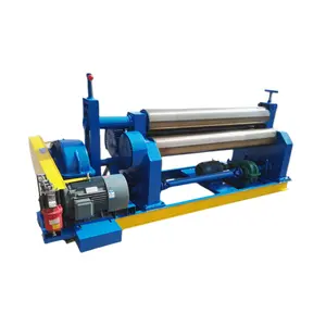 Thick Flat Steel Sheet 3 Roller Machine Universal Hydraulic Plate Roll Bending Machine