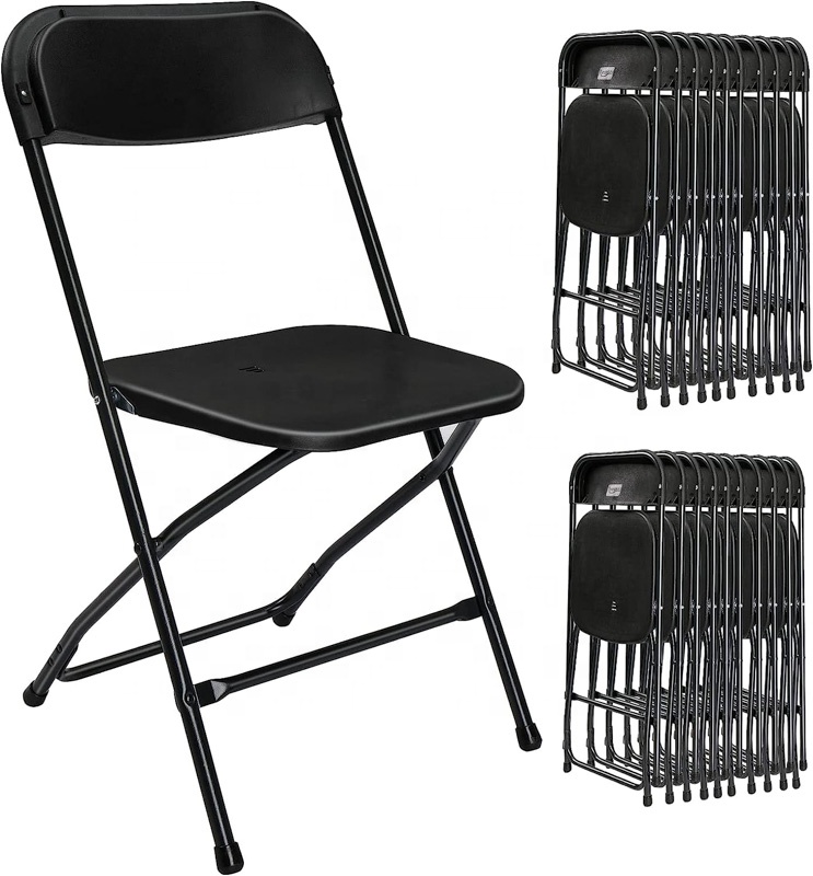 Black folding chair