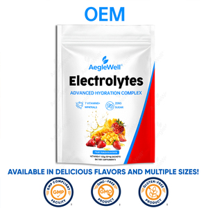 AegleWell Advanced Hydration, Polvo de Electrolitos, Suplemento de Hidratación con <span class=keywords><strong>7</strong></span> Vitaminas + Minerales, Sobres de Electrolitos de Dosis Única - Product Image 5