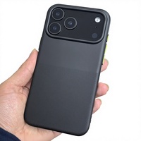 ONE-CASE Nouvelle Coque de Téléphone Portable de Luxe avec Dos Mat à Particules Magnétique TPU+PC pour iPhone 17/15/16 Pro Max, Bouton Tactile de Caméra, Antichoc