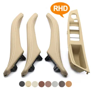 RHD Mão Direita Motorista Couro Alça de Apoio de Braço Da Porta Interior Da Porta Do Painel Assembléia 4Pcs Set para BMW 5 F10 F11 520 523 525 528 530