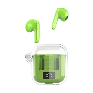 TM90 Wireless Earbuds HiFi Stereo Earphones with Mic ENC Noise Cancelling Transparent Headset Sweatproof Suitable for cell phone