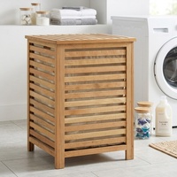 Cesto de bambu para lavar roupa suja, cesto personalizado para lavar roupa doméstica com tampa