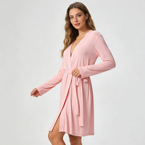 Pijamas <span class=keywords><strong>de</strong></span> <span class=keywords><strong>Mujer</strong></span> Beefey, Nuevo Diseño, Manga Larga, Bambú, Cintura Elástica, Suaves, Transpirables, Personalizables, Lisos - Product Image 2