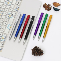 Pulpen Gel 0.5mm Retractable Plastik Logo Custom Iklan Bisnis Hemat Biaya