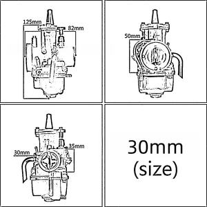 Carburateur de moto PWK28 30 32 34 mm, base transparente bleue dorée, carburateur CNC haute vitesse - Product Image 6