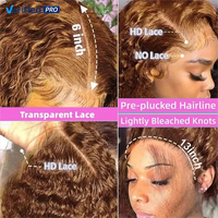 Cheveux indiens bruts pré-plumés perruque de cheveux humains bruns hd dentelle profonde perruque avant bouclés 13x6 hd perruque colorée frontale en dentelle transparente
