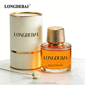 Nuevo Diseño de Botella de Perfume Redonda Transparente de 50 ml, Botella de Perfume de Vidrio de 30 ml y 100 ml, Botellas de Perfume de Lujo con Caja Cilíndrica Personalizada - Product Image 1