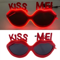 Lunettes LED en forme de lèvres, nouveauté, pour soirée, boîte de nuit, bar, accessoire de costume, lunettes de fête lumineuses