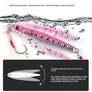 Señuelo de Pesca de Alta Densidad con Punta Afilada y Decoración de Plumas Luminosas para Pesca en Aguas Profundas, Fabricado por Lion Source - Product Image 4