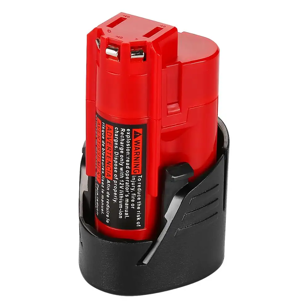 High Quality 12V 1500mAh 2000mAh Charging Power Tool Batteries Li-ion Battery Replacement For Milwaukee M12