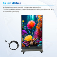 Afficheur LED pliable d'intérieur Apexls P2.5, taux de rafraîchissement élevé, afficheur LED numérique portable pour la publicité dans les centres commerciaux