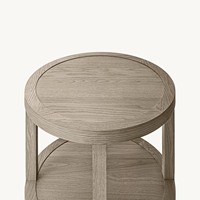 Table basse en bois massif de haute qualité, style moderne minimaliste, bordure en chêne, plateau en placage de bois, meubles de salon