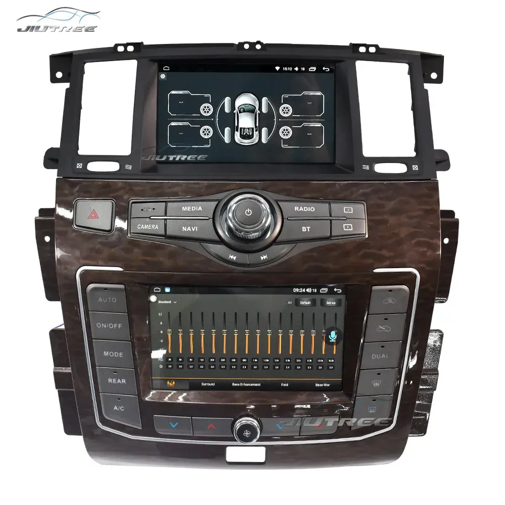 Receptor estéreo para rádio automotivo Infiniti QX80 Nissan Patrol Y62 2010-2020 Android mais recente 5G DVD player de tela dupla