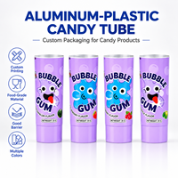Tabung Pasta Gigi Aluminium Plastik Kustom Kosong Silinder Tekan 12.7-35mm Tutup Ulir Cetak UV Kemasan Ramah Lingkungan
