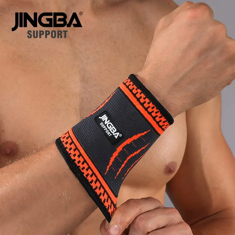 JINGBA SUPPORT 6017B Adjustable Wrist Support Sweat Band for Tennis Trainers Men and Women