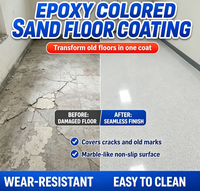 Revêtement de sol en époxy auto-nivelant avec sable coloré, peinture pour béton résistante à l'usure, haute résistance, pour garage, entrepôt