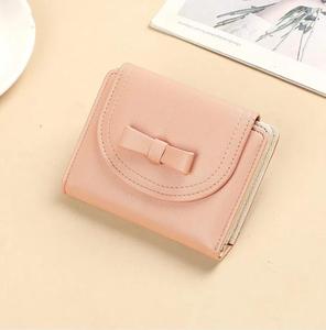 PU Leather Wallet Women Bow-knot Short Wallet Girls Zipper Coin <b>Purse</b> <b>Key</b> Female Daily <b>Purses</b> - Product Image 3