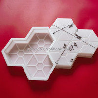 Moule de chaussée bloc de pavé Silicone Interlock plâtre carrelage moule de pavage en plastique