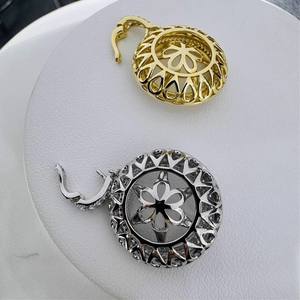 31288DIY <b>Loose</b> <b>Pearls</b> Accessory S925 Silver Pendant Empty Holder with 13-15mm Round Fashion Necklace Concealer - Product Image 2