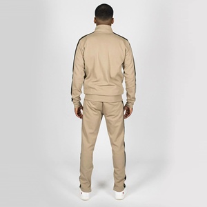 Ensemble de jogging à rayures personnalisées Joggers 2 pièces Costumes de jogging à fermeture éclair Logo imprimé Logo en relief Logo brodé <span class=keywords><strong>avec</strong></span> survêtement tressé - Product Image 3