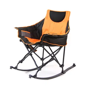 Wholesale Factory Outdoor Folding Customizable Adjustable Cheap Swing Rocking Chair Beach Camping Heated Moon Chair