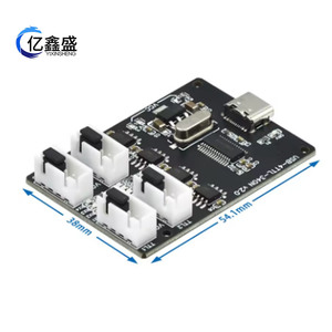 USB-4TTL-340N V2.0 USB to TTL Serial Converter โมดูล4พอร์ต Type-C CH340 UART BOARD สำหรับไมโครคอนโทรลเลอร์ Arduino - Product Image 4