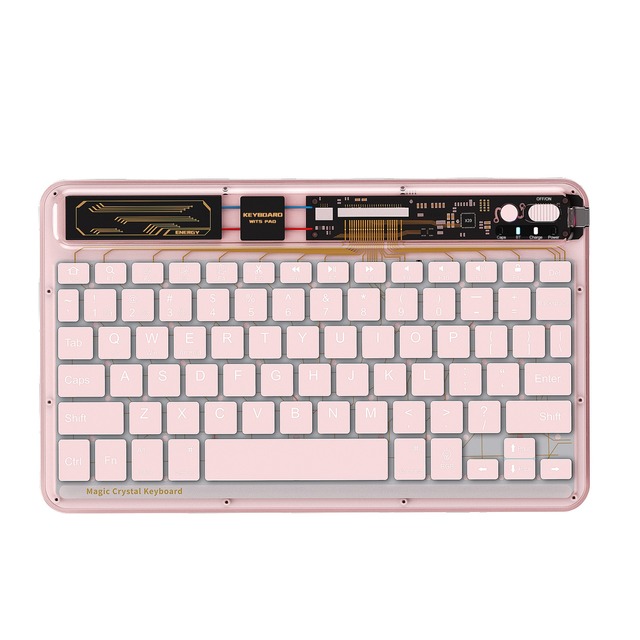 Portable Slim Rechargeable Small Wireless Magnetic Keyboard bluetooth Transparent Keyboard for Tablet