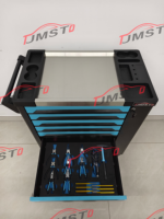 Banc de travail métallique certifié CE avec chariot et armoire en SPCC, durable et professionnel, avec 258 outils manuels CR-V, OEM