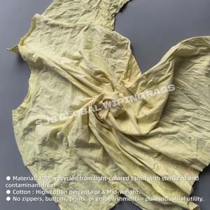 Chiffons de nettoyage industriels recyclés 100% coton pur coloré, 10 kg, coupés mixtes, pour usage en atelier - Product Image 4