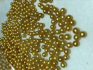Perlas Naturales de Agua Dulce sin Núcleo, Teñidas en Oro, Grado AAAA, 8-9mm, Redondas, de Alta Calidad, para Decoración de Uñas - Product Image 6