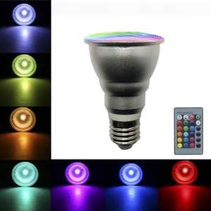 Không thấm nước IP65 <span class=keywords><strong>LED</strong></span> E27 par20 <span class=keywords><strong>RGB</strong></span> Spotlight bóng đèn COB đèn cốc ánh sáng 10 Wát điều khiển từ xa 110V 230V - Product Image 1