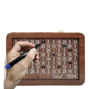 Tirelire en bois avec tableau noir pour enfants - Boîte à monnaie avec suivi des économies - Pot de <span class=keywords><strong>d</strong></span>éfi visuel pour économiser des pièces de monnaie - Cadeau éducatif financier - Product Image 2