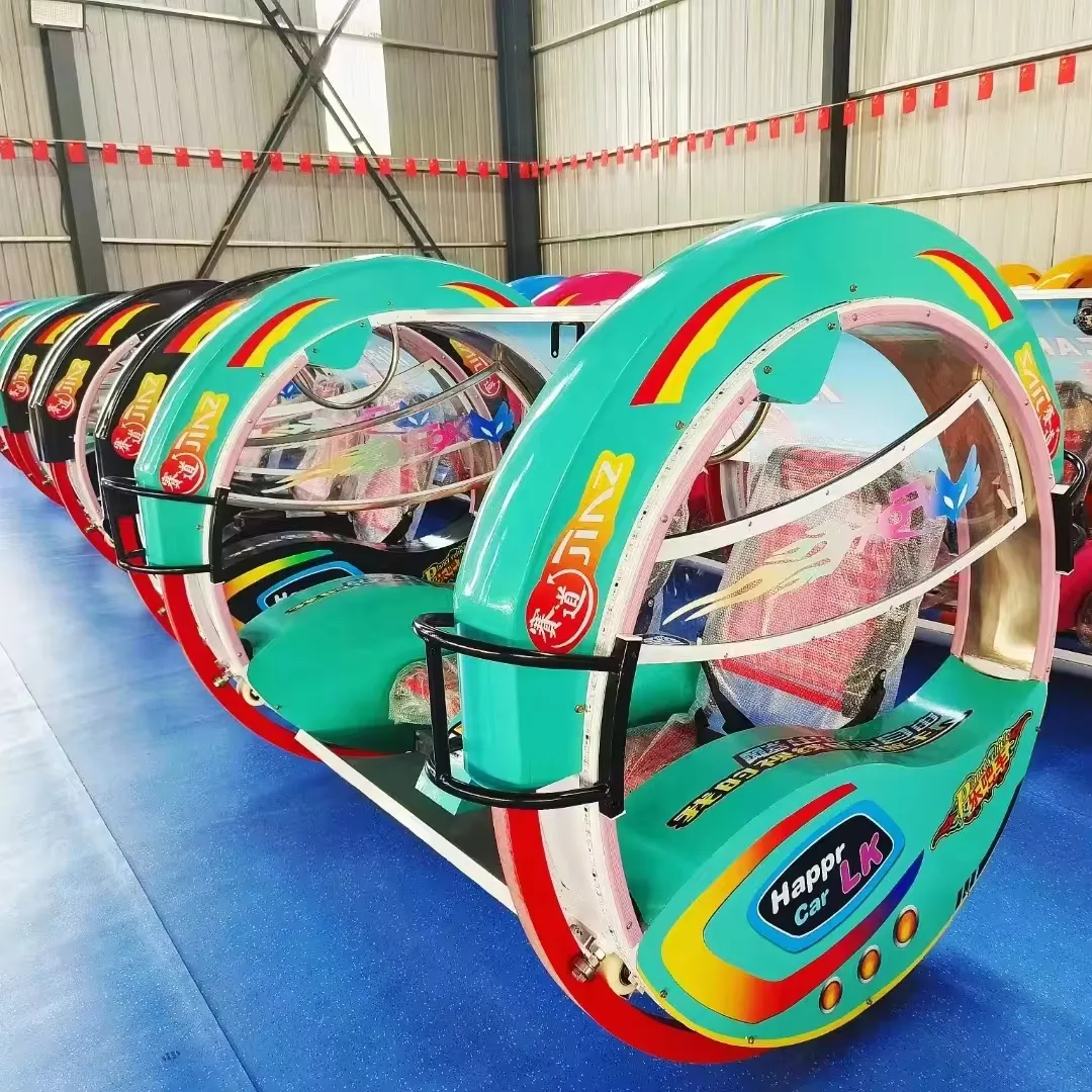 Le parc à thème d'attractions à batterie monte 9s Rotation à 360 degrés Rotation électrique Happy Swing Rolling Car pour les enfants adultes