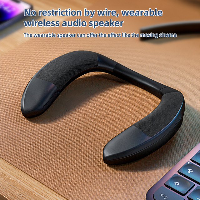 Silicone Neck Mounted Speaker 5.4 Dual Mode Wireless Open Air Portable Wearable Stereo Sound